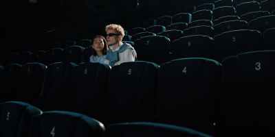 a couple dating in the cinema